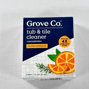 Grove Co Tub And Tile Cleaner Concentrate Orange And Rosemary Set Of 2 NEW